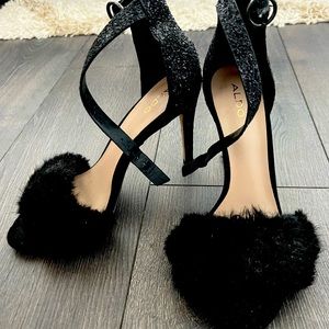 New Furry glitter heels Aldo